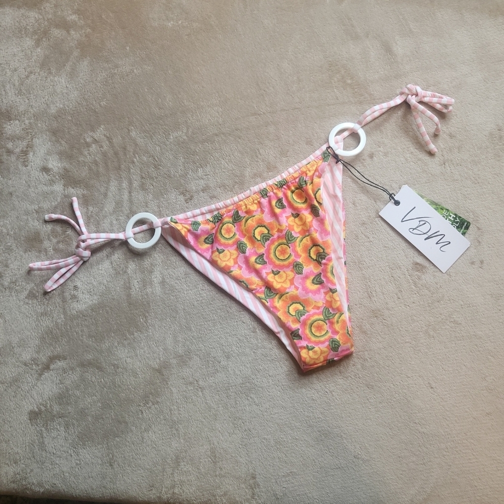 VDM x Revolve Ziggy Bikini Bottom Reversible O-Ring String - M and L